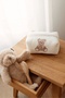 Teddy Bear Embroidered Makeup Bag/Baby Care Bag 100% Cotton - 1 Medium Size - 2