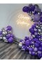 Purple Balloons 10 Pieces Pastel Color Birthday Party and Organization Decoration Set - 4