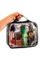 Large Size Thermal Insulated Black Makeup Bag with Transparent Cover