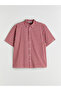 Comfortable Fit Short Sleeve Plaid Poplin Men's Shirt