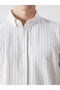 Slim Fit Long Sleeve Striped Dobby Men's Shirt - 3