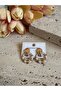 Steel Hoop Dangle Earrings - 2