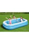 Blue Rectangular 2.62 m Inflatable Family Pool - 4