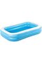Blue Rectangular 2.62 m Inflatable Family Pool - 2
