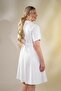 1122538 Women's Plus Size Belted Gabardine Dress White - 7
