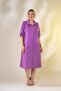 111966 Women's Plus Size Button Detailed Dress Lilac - 6
