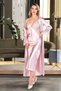 Women's Satin Nightgown Set Ecru New Season - 4