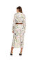 Patterned Shirt Dress with Long Sleeves - 4