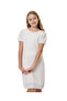 Textured Mini Dress With Round Neck And Puff Sleeves