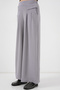 Women's Wide Leg Pleated Trousers Gray 1298 - 2