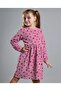 Printed Fit and Flare Dress with Puff Sleeves - 2