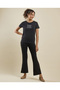 Typography Print T-Shirt with Crew Neck and Short Sleeves - 3
