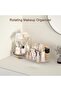 Makeup Organizer Countertop for Vanity, Rotating Perfume Tray with 5-compartment Cosmetic and Skinca - 4