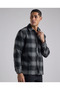 Plaid Shirt with Classic Collar and Long Sleeves - 2