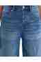 Faded Denim Shorts with Button Closure - 5