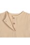 Baby Foldable Sleeved 100% Cotton Muslin Beige Shirt - 2