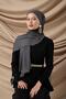 Premium Combed Cotton Shawl 65002-27 Dark Gray - 4