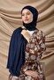 Premium Combed Cotton Shawl 65002-03 Navy Blue - 3