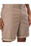 Textured Shorts with Button Closure - 5