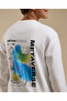 Printed Sweatshirt with Crew Neck and Long Sleeves - 5