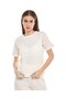 Textured Top with Crew Neck and Short Sleeves