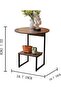 Small Coffee Table Rustic Brown 2 Tiers Shelf C-Shape End Table Side Table Accent Furniture for Livi - 5