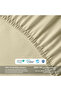 Supersoft 1 Piece Fitted Sheet 120x200+20cm, Single Size Bed sheet - Beige - 5
