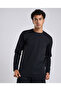 Textured T-Shirt with Crew Neck and Long Sleeves
