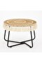 FFD Set of 2 Jute Nesting Tables with Metal Frame – Boho Chic Coffee Tables, Natural Jute Top - 8