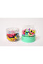 Colorful and Pastel Hair Rubber Set – Thin Elastics in Transparent Box + Thick Buckle with Cute Teddy Bear Cover - 3