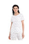 Printed Sleep Top with Short Sleeves