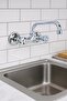 Classic Twist-Off Kitchen Faucet through Wall Sink Faucet Double Inlet Durable Faucet - 2