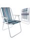 Folding Camping Chair with Reinforced and Armrest Seat up to 150 kg - Outdoor Folding Chair