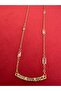 Milena Istanbul Baguette Stone Waterway X Chain Necklace - 4