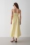 Yellow Waist Detailed Poplin Dress - 2001 - 7