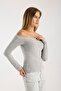 Women's Long Sleeve Wide Neckline Stretchy Blouse – Modern and Elegant 3007 - 2