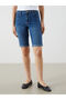 Indigo Regular Waist Bermuda Fit Women's Jean Shorts - 2