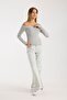 Women's Long Sleeve Wide Neckline Stretchy Blouse – Modern and Elegant 3007 - 8
