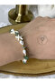 Women's Jade Stone Detailed Seashell Bracelet - 5