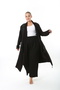 Women's Lycra Viscose Black Pul Detailed Large Size Cardigan - 2