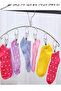 Stainless Steel Curved Shaped 6 Clips Clothes Hanger Silver 34.5x4cm - 2