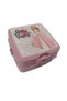 Premium 2 Layer Lunch Box 4 Compartments Fork and Spoon Patterned - 2