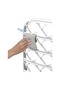 Plastic Foldable Windproof Buckle Socks Storage Rack White 30x48.5cm - 2