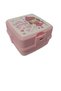 Premium 2 Layer Lunch Box 4 Compartments Fork and Spoon Patterned