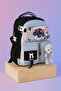 Boys' Korean Style Kawaii Rabbit Gray Primary and Secondary School Backpack
