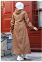 Women's Armine long striped trench coat overcoat - 5