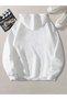 White Women's White Milano Printed 3 Thread Hooded Hoodie - 2
