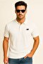 Mnt3415 White Pique Men's Polo Neck T-Shirt - 7