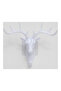 Deer Head With Antler Adhesive Hook White 18.5x17cm