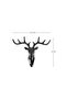 Deer Head With Antler Adhesive Hook White 18.5x17cm - 2